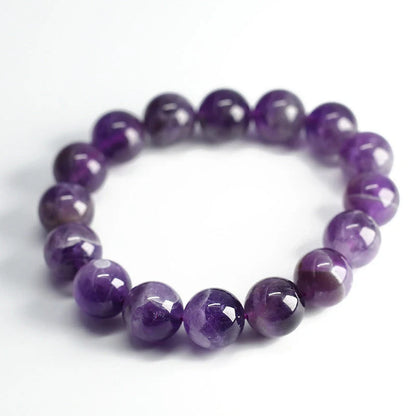 Natural Fantasy Amethyst Bracelet with adjustable string and genuine crystals