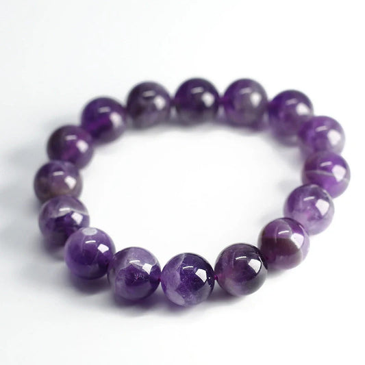 Natural Fantasy Amethyst Bracelet with adjustable string and genuine crystals