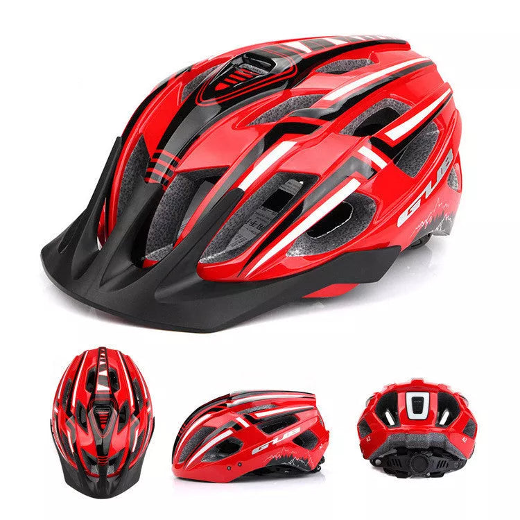 USB Charging Helmet with integrated taillight in bright colours for night cycling safety