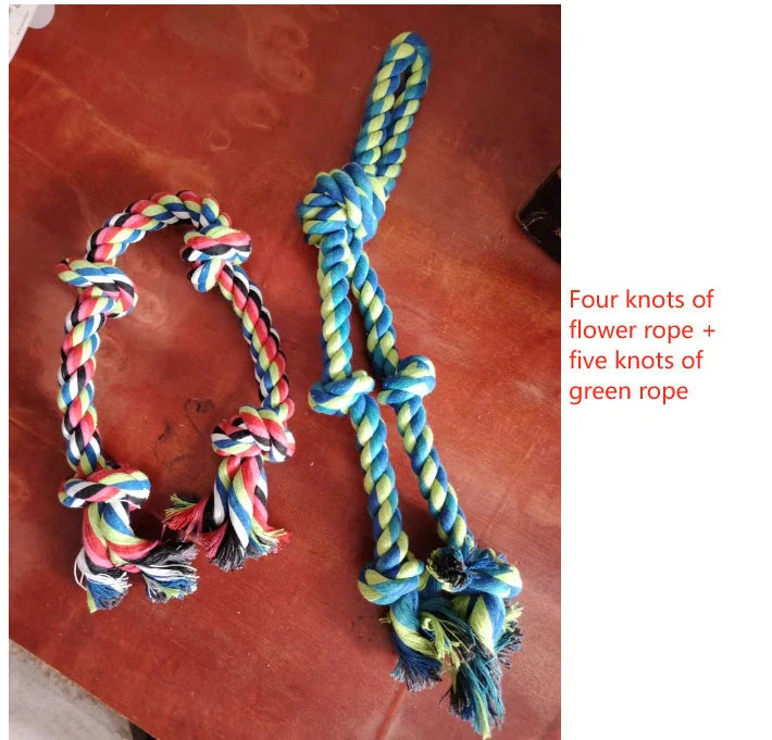 Durable rope knot dog toys for large breeds, promoting dental health and fun play