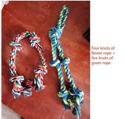 Durable rope knot dog toys for large breeds, promoting dental health and fun play