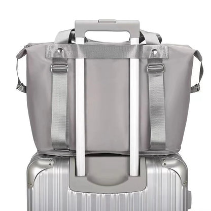 Folding travel bag for women in various colours, lightweight and durable Oxford cloth