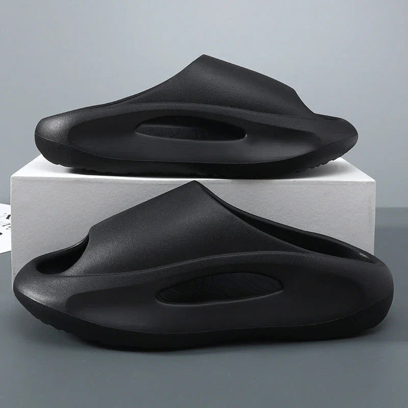 Stylish unisex beach slippers with a unique hollow, ventilated design for maximum breathability and comfort
