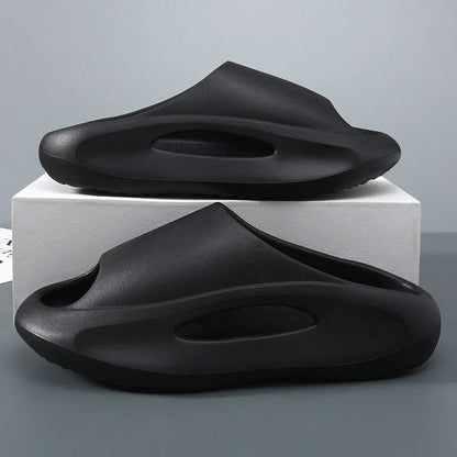 Stylish unisex beach slippers with a unique hollow, ventilated design for maximum breathability and comfort