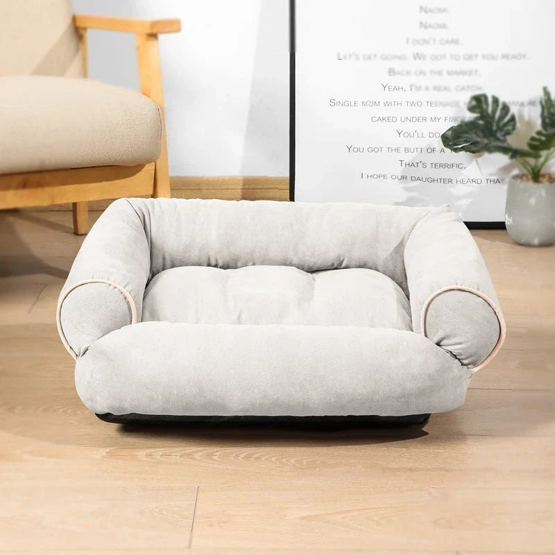 A cosy and plush dog sofa bed with high-elastic PP cotton padding for ultimate comfort and relaxation.