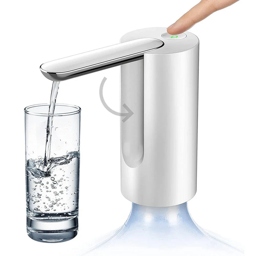 Portable folding USB water dispenser with automatic pump, compact and convenient for on-the-go hydration