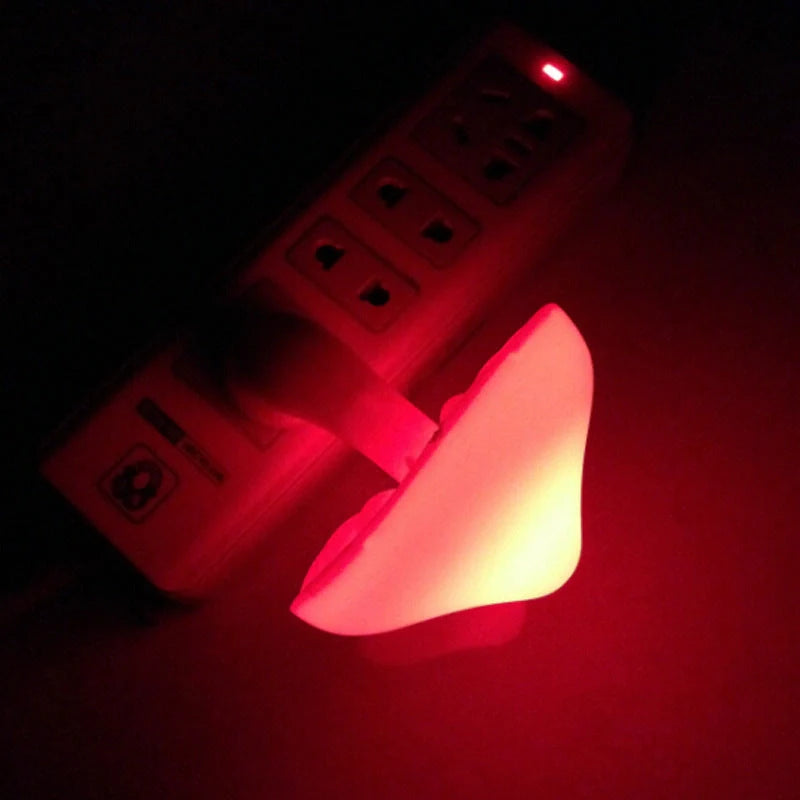 Mushroom-shaped LED night light with automatic sensor in various colours