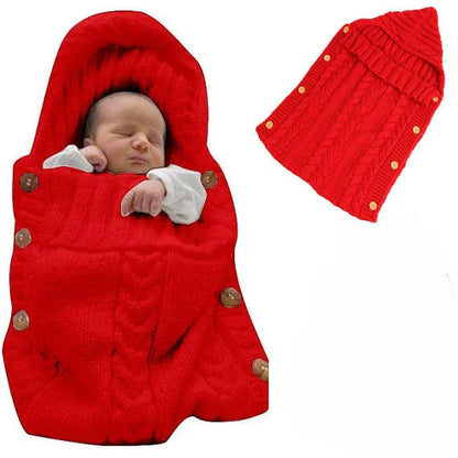 Newborn knit sleeping bag in various colours, size 70x35cm, made from soft acrylic