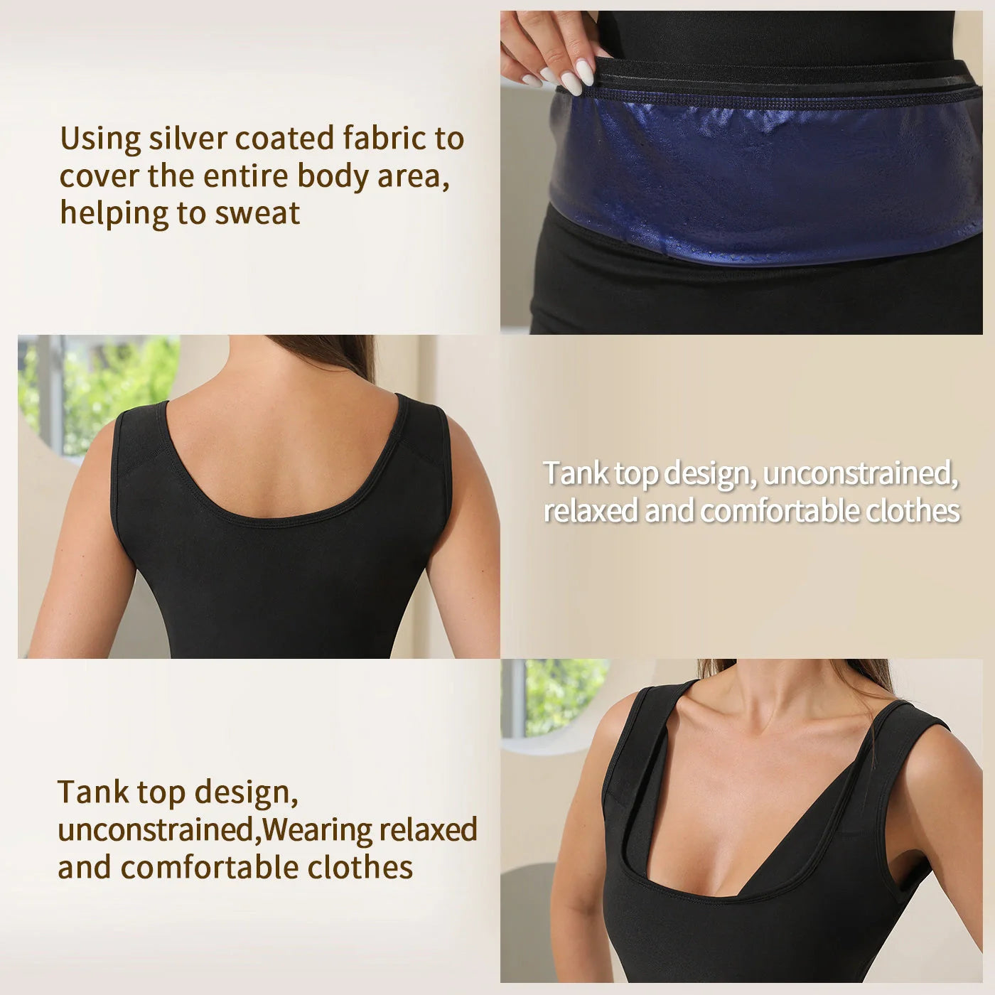 Women's black polyester sweatshirt for yoga and running, shapewear design