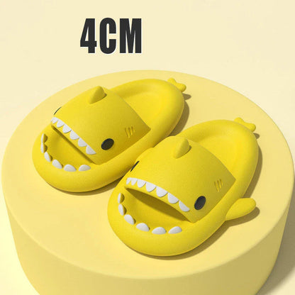 Cozy shark-themed slippers made of plush EVA material for indoor and outdoor wear with customized support