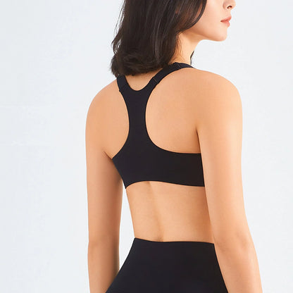 Front zip sports bra for women plus size workout in various colours