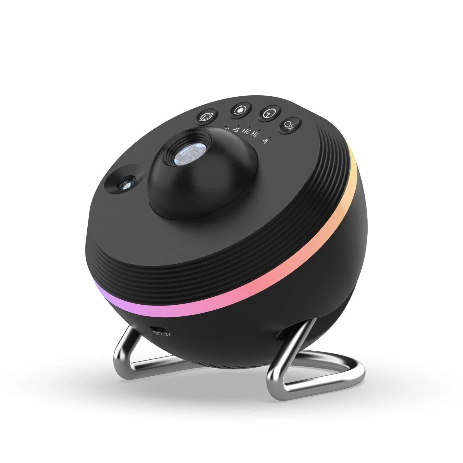 A dynamic galaxy projector that transforms any space into a captivating celestial display with 13 stunning film effects, motorized rotation, and adjustable color modes.