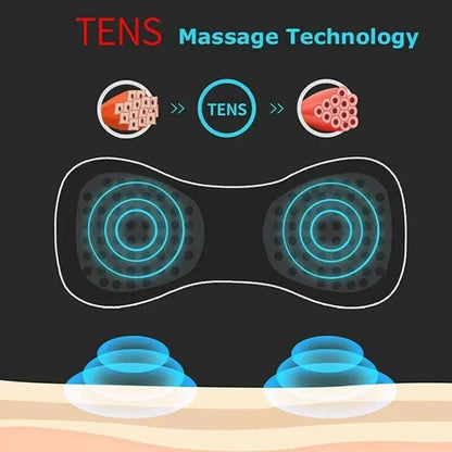 Compact rechargeable electric massager for relieving neck and shoulder tension