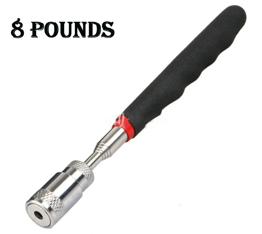 LED Magnetic Pick Up Tool with telescopic extension and LED light for retrieving small metal objects