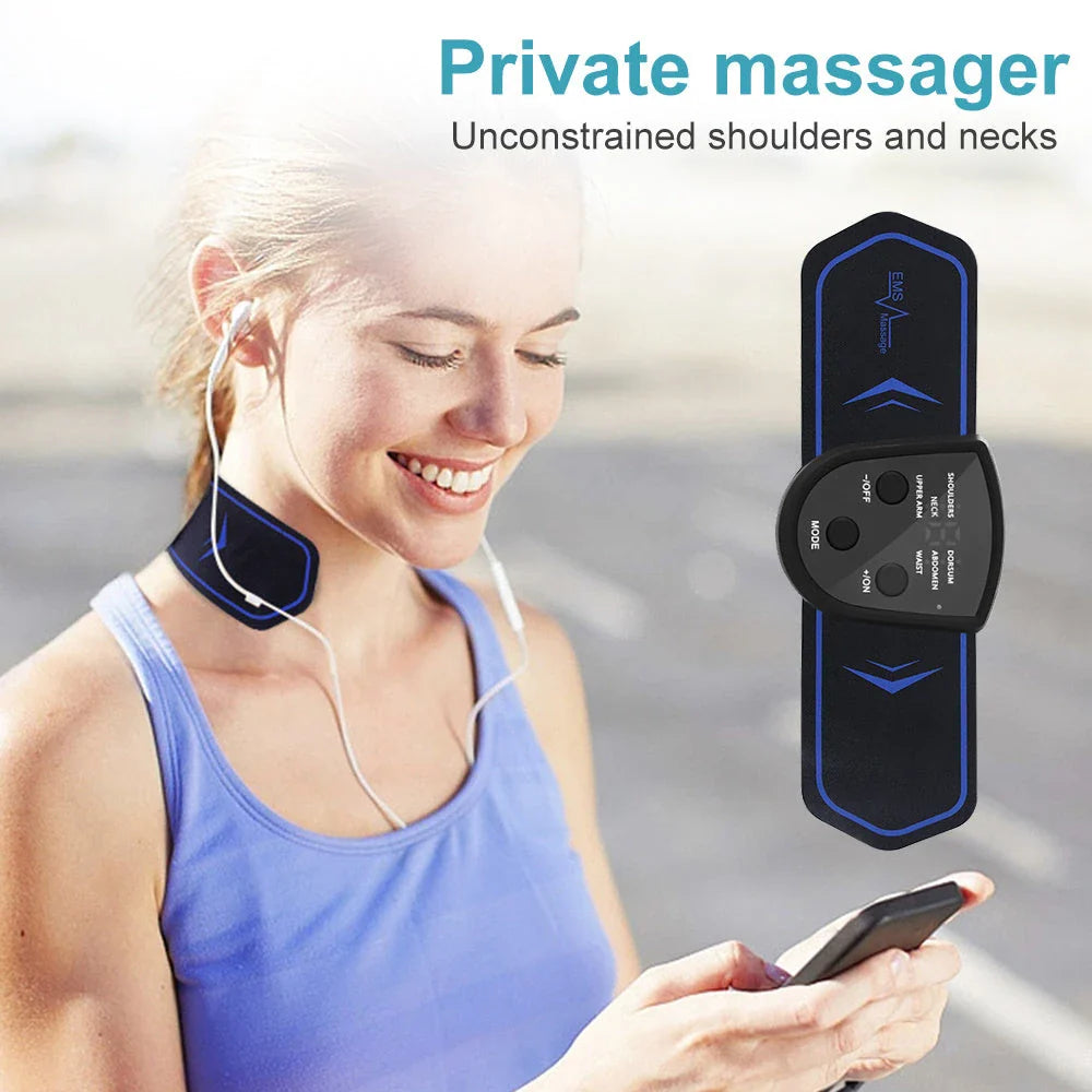 Portable Neck & Shoulder Massager with adjustable intensity levels and versatile design for targeted muscle relief
