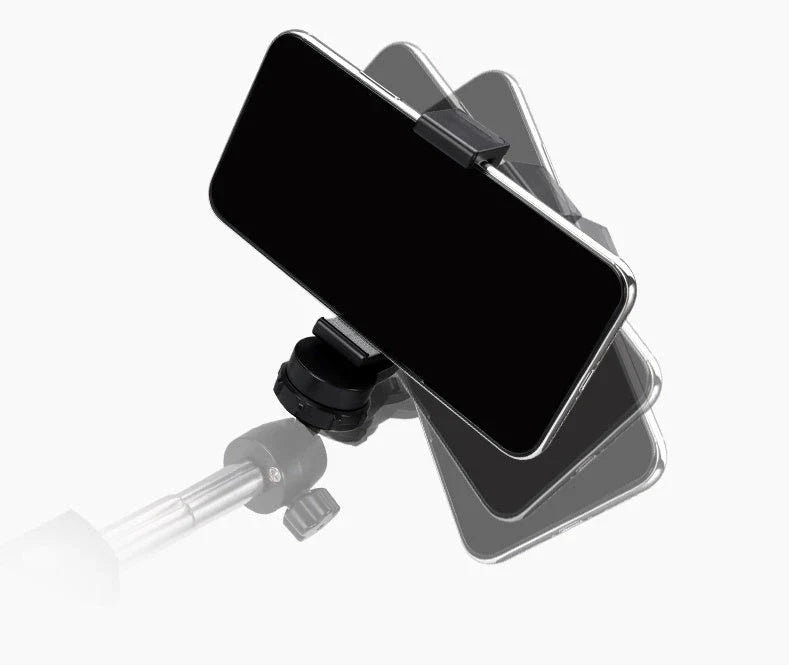 Adjustable Bluetooth selfie stick with remote control and tripod for iPhone, ideal for capturing full-body and hands-free mobile photos