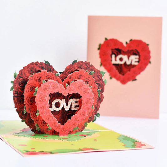 Handcrafted 3D pop-up greeting cards with vibrant floral designs, perfect for birthdays, anniversaries, and other special occasions