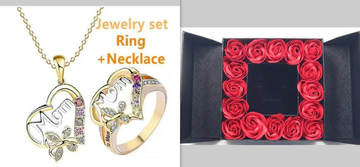 Elegant rhinestone heart-shaped ring in gold color with a dazzling array of multicolored rhinestones