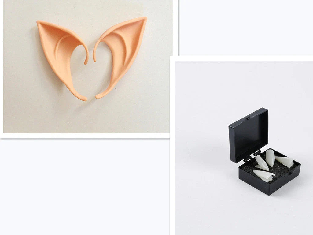 Elf ears in various colours and sizes, made from high-quality, non-toxic latex for a comfortable and realistic Halloween costume accessory