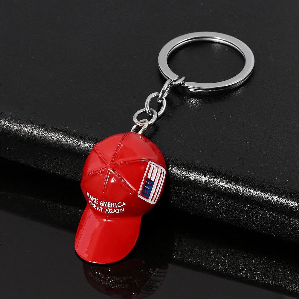 A vibrant red keychain with a minimalist hip-hop inspired design, crafted from premium zinc alloy for the discerning British gentleman.