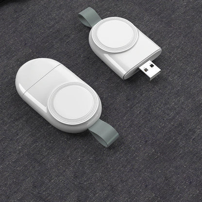 Portable wireless charger for Apple Watch with charging dock station stand and USB charging capabilities