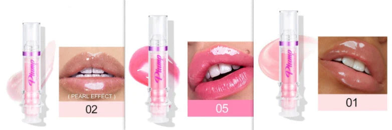 Glossy Luxury Lip Gloss in various shades with a mirror-like shine and hydrating formula