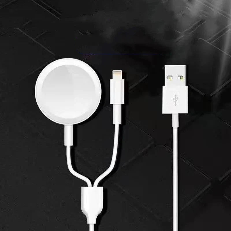 Portable wireless charger for Apple Watch with charging dock station stand and USB charging capabilities