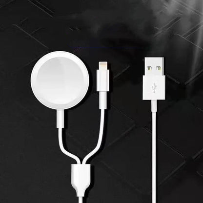 Portable wireless charger for Apple Watch with charging dock station stand and USB charging capabilities
