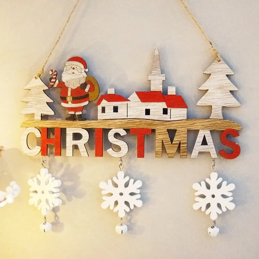 Festive LED string lights with Santa Claus and snowflakes for holiday decor