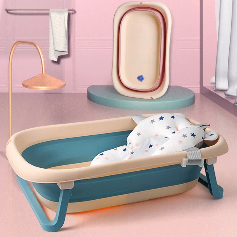 Foldable baby bath seat support mat with anti-slip design in various colours