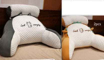 Plush lumbar cushion with ergonomic design for comfortable back and neck support on sofa, chair, and bed