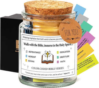 Bible Verses In A Jar with cartoon design, containing 90 verses for daily inspiration