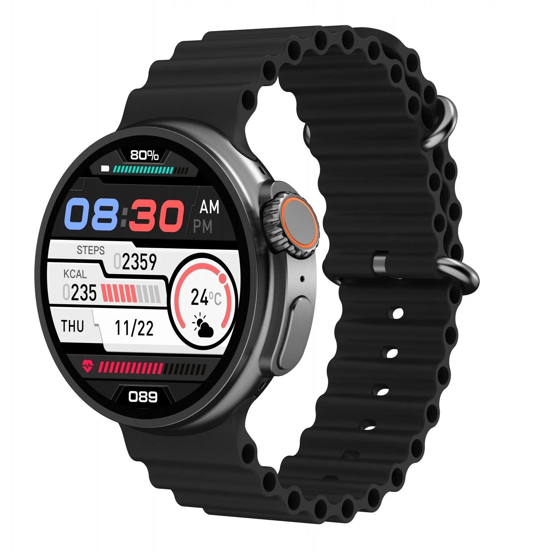 New K9 Smart Watch with 1.39-inch round screen, wireless charging, NFC payment, and comprehensive health monitoring features