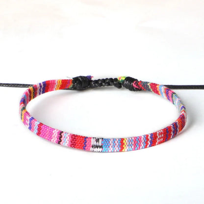 Hand Woven Rainbow Colour Anklet Bohemian Style