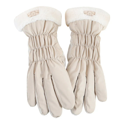 Cosy winter gloves with touch screen capability and fleece lining, available in various stylish colour options