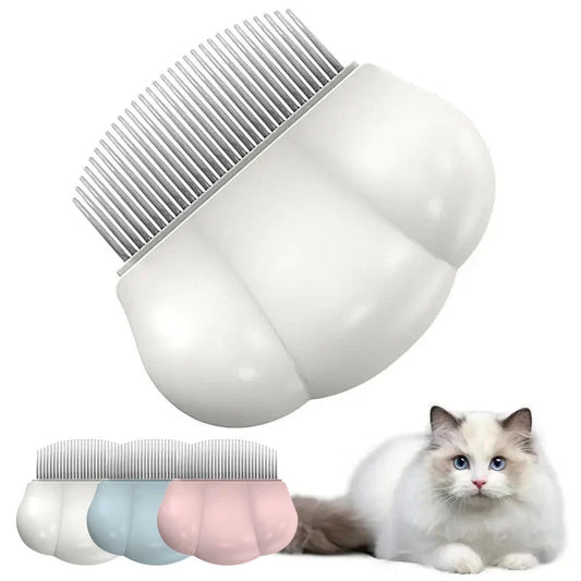 Universal pet grooming comb with ergonomic handle for dogs, cats, and rabbits