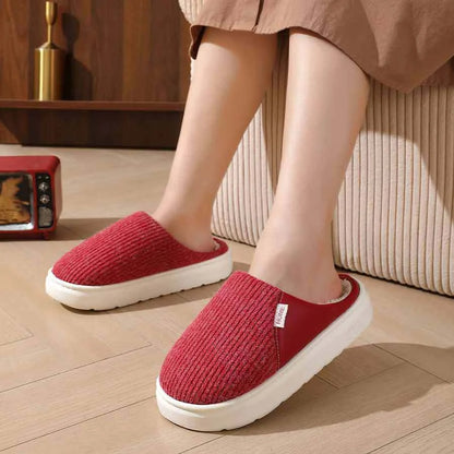 Cosy Plush Bedroom Slippers with Thick Non-Slip Sole for Men and Women