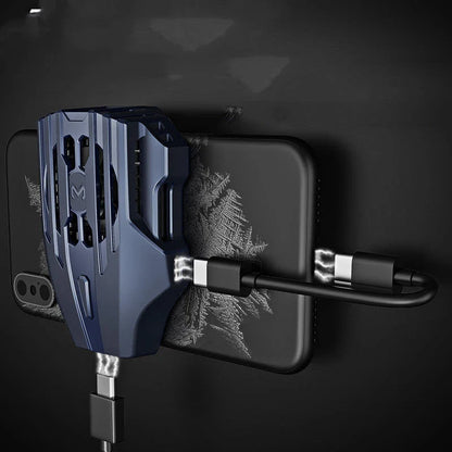 Powerful mobile phone cooling fan with dual cooling channels, ice porcelain, and aluminum alloy construction for seamless gaming performance