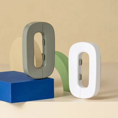 White and grey toddler safety lock for refrigerator doors with easy one-handed operation
