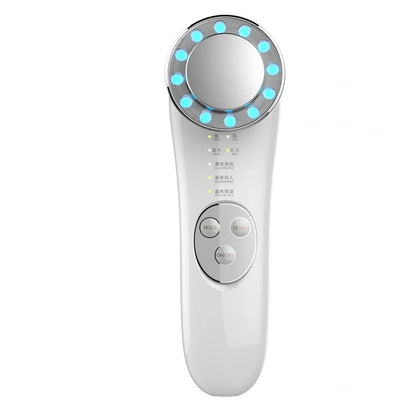 7-in-1 Facial Massager with ion charge and light therapy for deep skin cleansing and anti-aging
