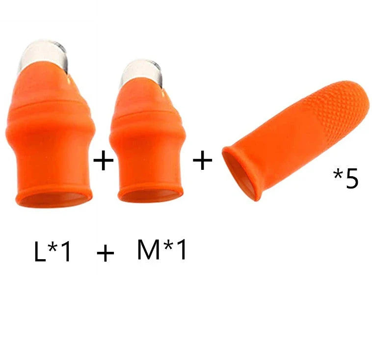Premium Silicone Finger Guard with Stainless Steel Blade for Effortless Vegetable, Fruit, and Herb Harvesting