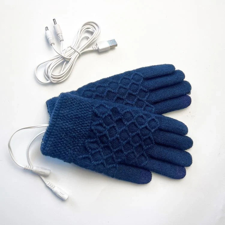 USB 5V heated gloves in various colors for winter sports and outdoor activities