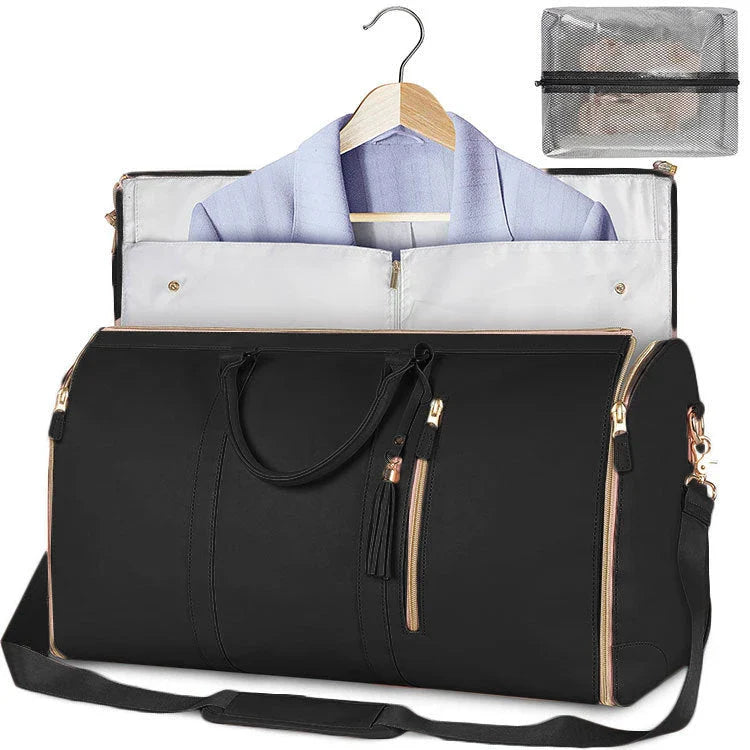 Versatile travel duffel bag for women with waterproof and foldable design, available in various color options