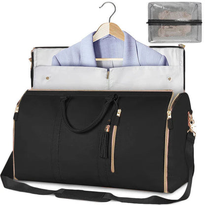 Versatile travel duffel bag for women with waterproof and foldable design, available in various color options