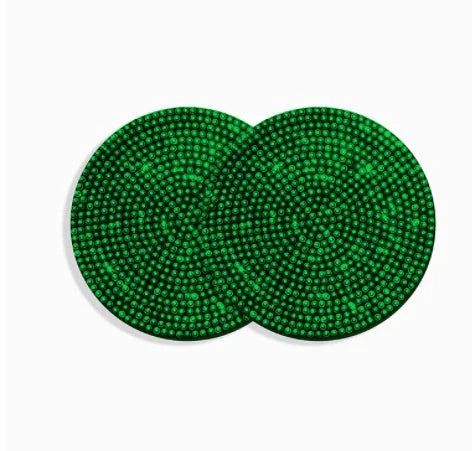 Universal anti-slip silicone cup holder insert with crystal rhinestone design for cars