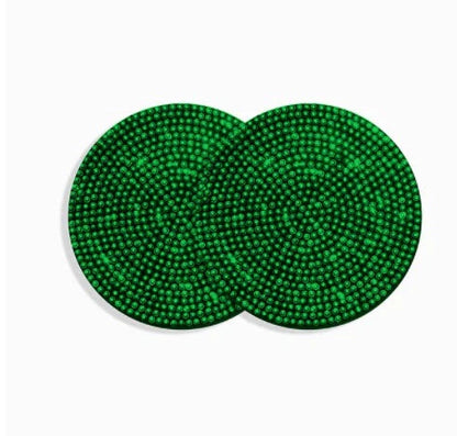 Universal anti-slip silicone cup holder insert with crystal rhinestone design for cars
