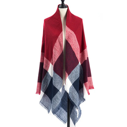 Luxury plus-sized double-sided cashmere-like scarf shawl in various colors