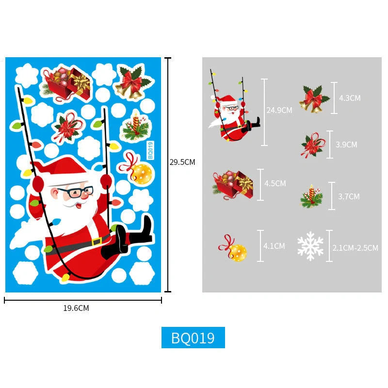 Festive LED string lights with Santa Claus and snowflakes for holiday decor