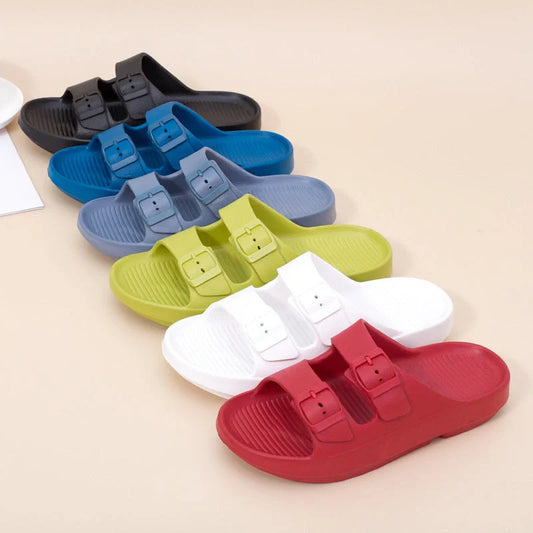 Thick-soled EVA beach sandals in various colours for summer wear