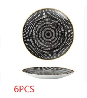 8-inch Nordic style geometric ceramic plate for modern dining